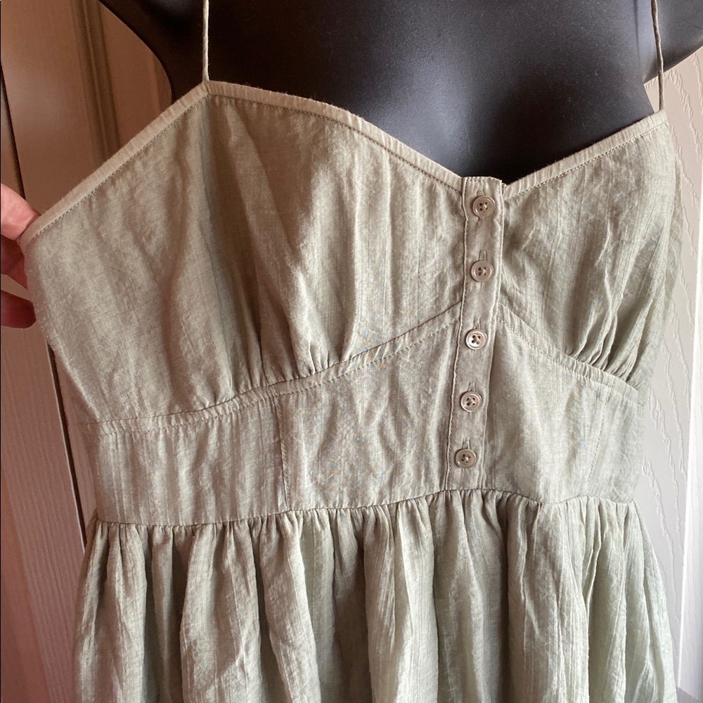 Oak & Fort NWT LINED CRINKLE VIOLE MIDI DRESS - Picture 7 of 12